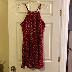 Red SHEIN dress with little hearts